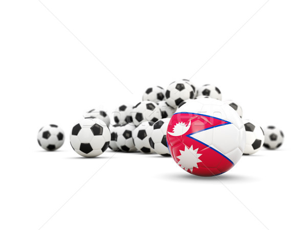 Foto stock: Fútbol · bandera · aislado · blanco · 3d · deporte