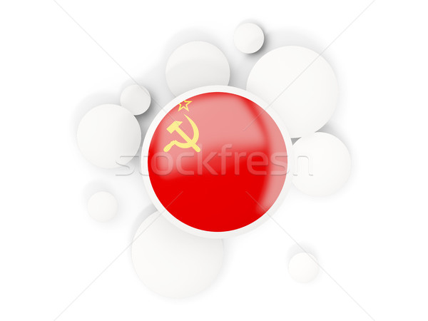 флаг СССР Круги шаблон изолированный белый Сток-фото © MikhailMishchenko