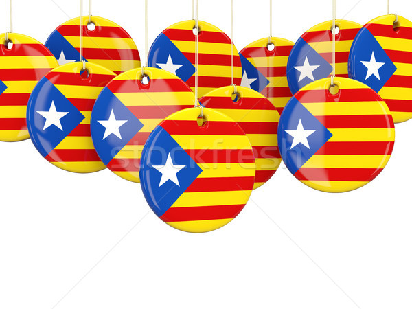 Round flags of Catalonia Stock photo © MikhailMishchenko