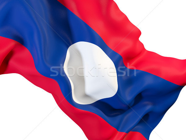 Integet zászló Laosz közelkép 3d illusztráció utazás Stock fotó © MikhailMishchenko
