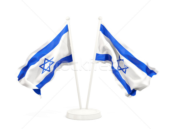 Two waving flags of israel Stock photo © MikhailMishchenko