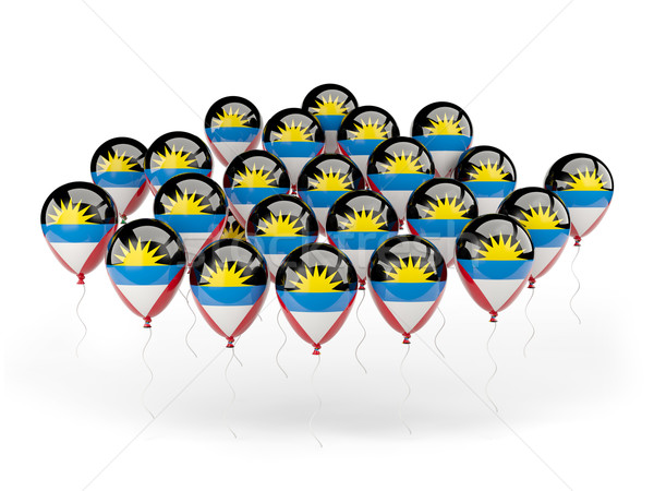 Balloons with flag of antigua and barbuda Stock photo © MikhailMishchenko