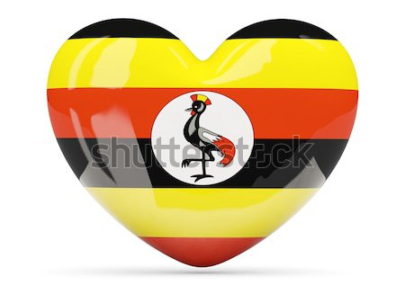 Round icon of flag of uganda Stock photo © MikhailMishchenko