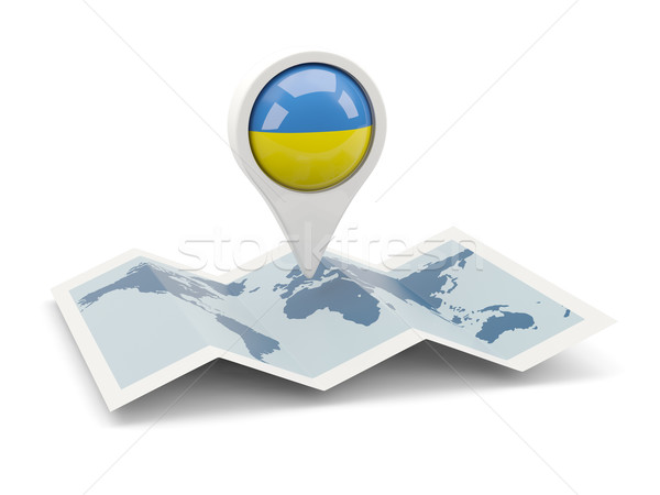 Round pin with flag of ukraine Stock photo © MikhailMishchenko