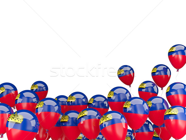 Flying balloons with flag of liechtenstein Stock photo © MikhailMishchenko