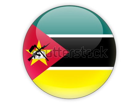 Round icon with flag of mozambique Stock photo © MikhailMishchenko