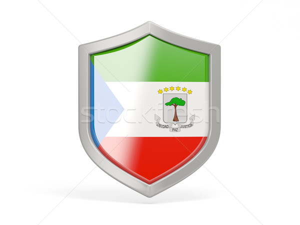 Shield icon with flag of equatorial guinea Stock photo © MikhailMishchenko