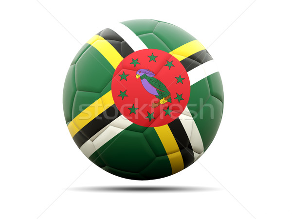 Futebol bandeira Dominica ilustração 3d futebol esportes Foto stock © MikhailMishchenko