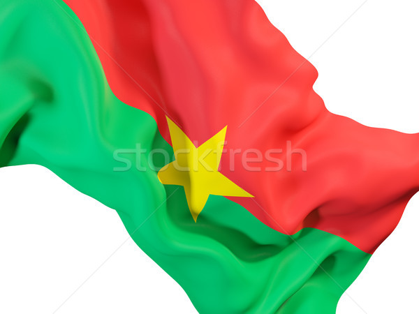 Waving flag of burkina faso Stock photo © MikhailMishchenko