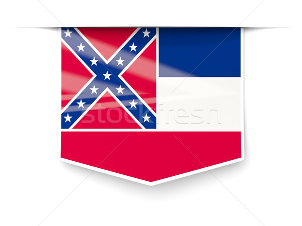mississippi state flag square label with shadow. United states l Stock photo © MikhailMishchenko