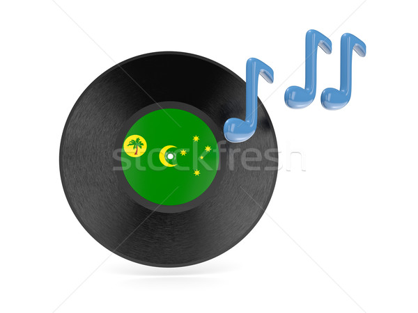 Vinyl disk with flag of cocos islands Stock photo © MikhailMishchenko