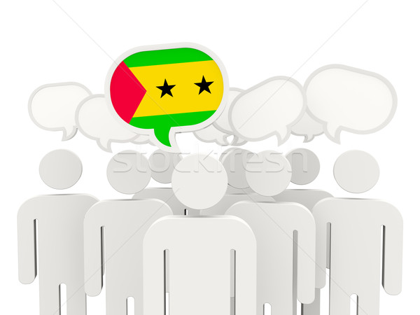 People with flag of sao tome and principe Stock photo © MikhailMishchenko