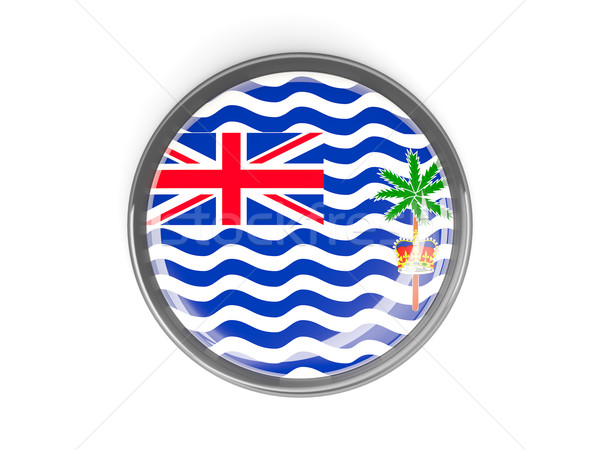 Round button with flag of british indian ocean territory Stock photo © MikhailMishchenko