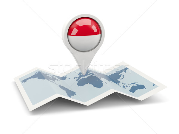 Round pin with flag of monaco Stock photo © MikhailMishchenko