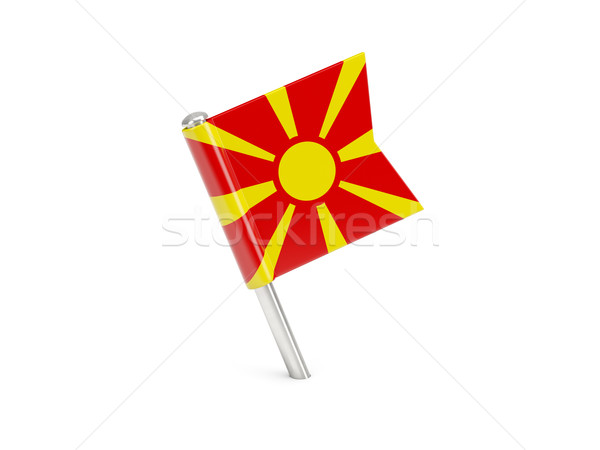 флаг Pin Македонии изолированный белый Сток-фото © MikhailMishchenko
