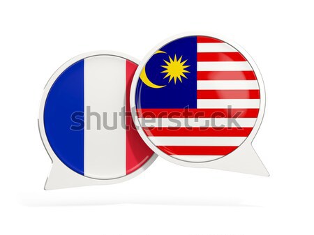 Stockfoto: Sticker · vlag · Maleisië · geïsoleerd · witte · reizen