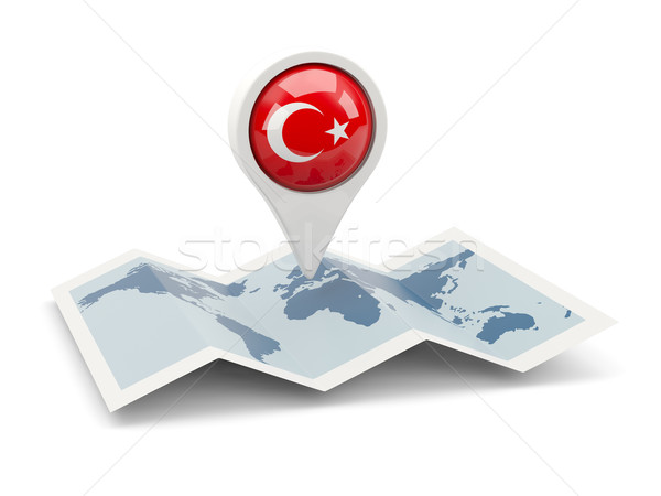 Pin Bayrak Turkiye Harita Seyahat Beyaz Stok Fotograf C Mikhailmishchenko 5759258 Stockfresh
