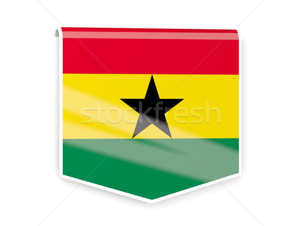 Flag label of ghana Stock photo © MikhailMishchenko