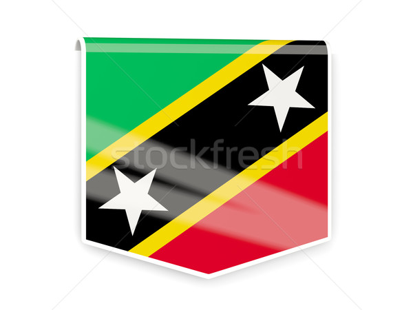 Flag label of saint kitts and nevis Stock photo © MikhailMishchenko