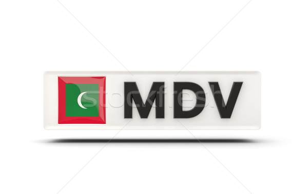 Square icon with flag of maldives Stock photo © MikhailMishchenko
