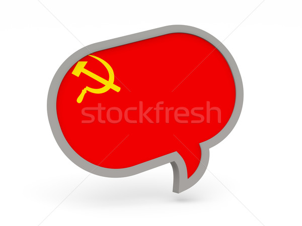 Chat Symbol Flagge UdSSR isoliert weiß Stock foto © MikhailMishchenko