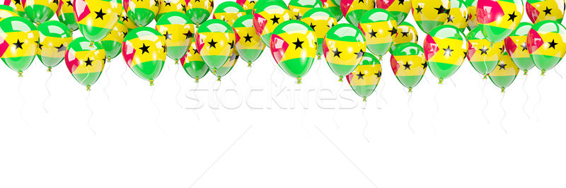 Balloons frame with flag of sao tome and principe Stock photo © MikhailMishchenko