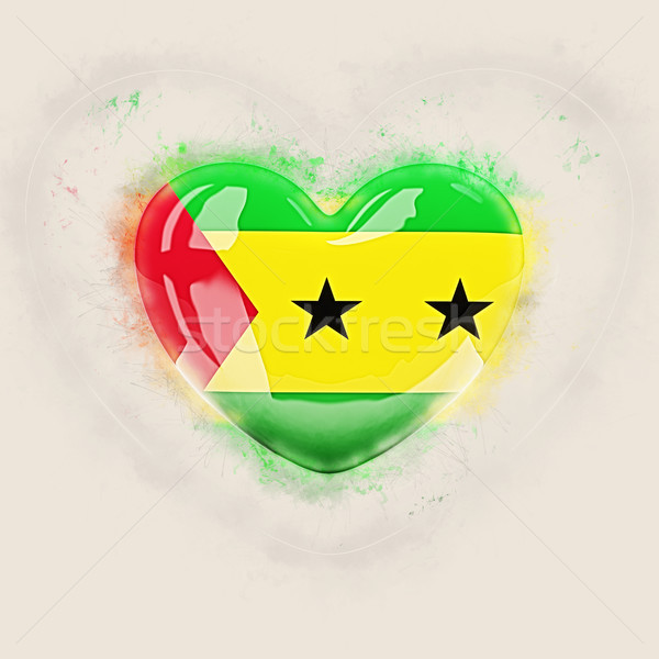 Heart with flag of sao tome and principe Stock photo © MikhailMishchenko