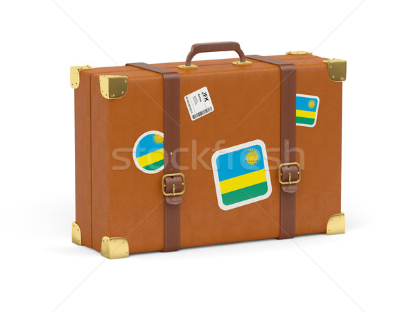 чемодан флаг Руанда путешествия изолированный белый Сток-фото © MikhailMishchenko