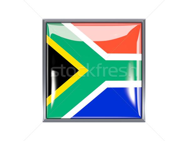Square icon with flag of south africa Stock photo © MikhailMishchenko