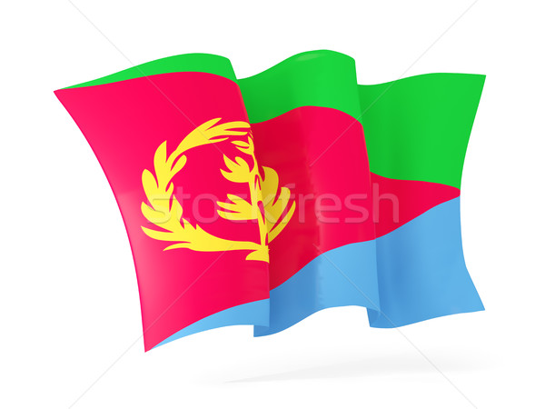 Waving flag of eritrea. 3D illustration Stock photo © MikhailMishchenko