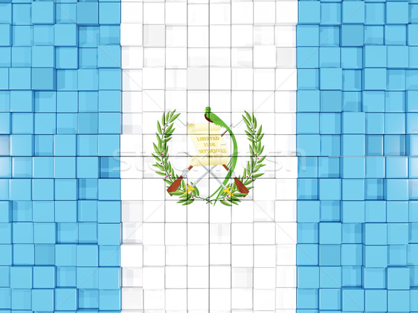 Pătrat pavilion Guatemala ilustrare 3d mozaic Imagine de stoc © MikhailMishchenko