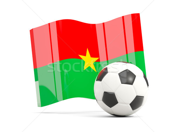 Stock fotó: Futball · integet · zászló · izolált · fehér · 3d · illusztráció