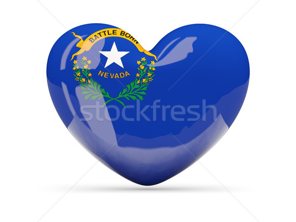 Flag of nevada, US state heart icon Stock photo © MikhailMishchenko