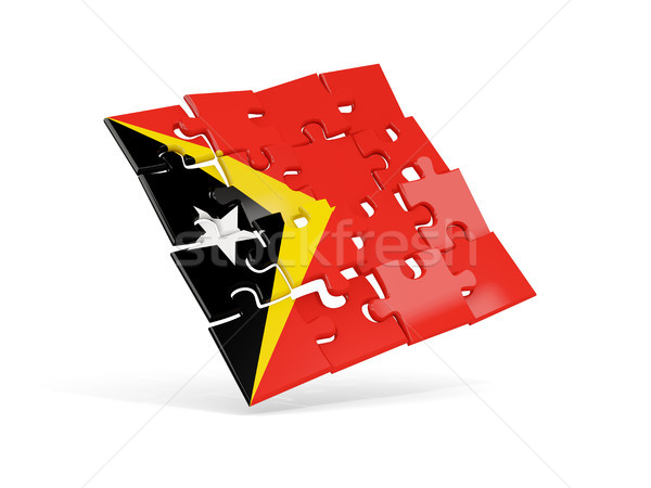 Puzzle flag of east timor isolated on white Stock photo © MikhailMishchenko