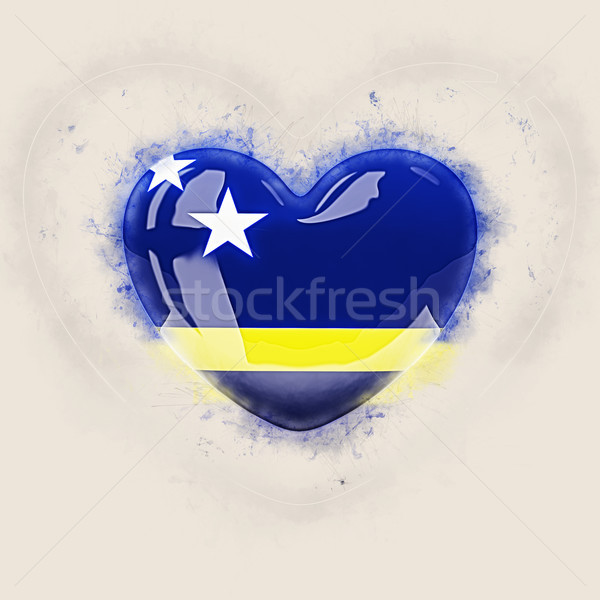 Heart with flag of curacao Stock photo © MikhailMishchenko