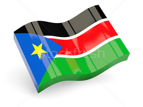 3D bandiera meridionale Sudan isolato bianco Foto d'archivio © MikhailMishchenko