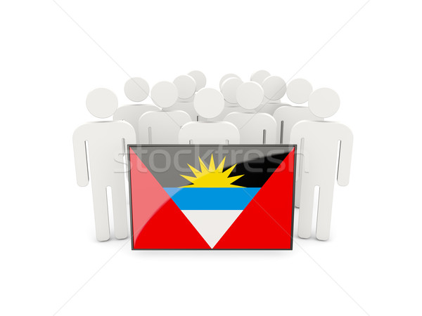 People with flag of antigua and barbuda Stock photo © MikhailMishchenko