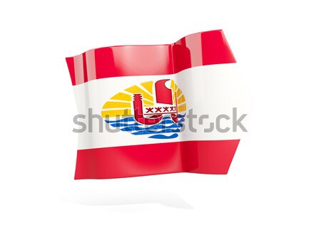 Bandera etiqueta francés polinesia aislado blanco Foto stock © MikhailMishchenko