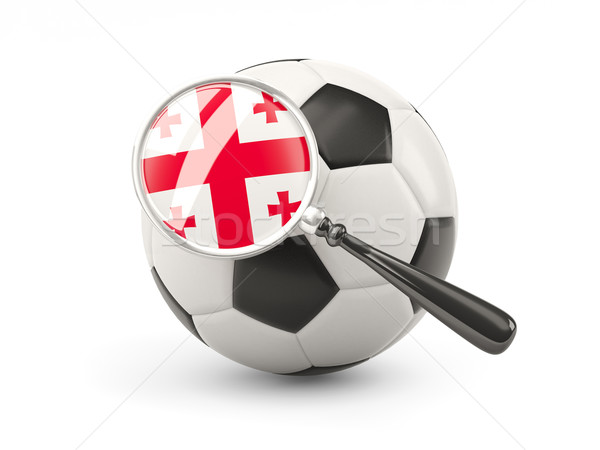 Piłka nożna banderą Gruzja odizolowany biały Zdjęcia stock © MikhailMishchenko