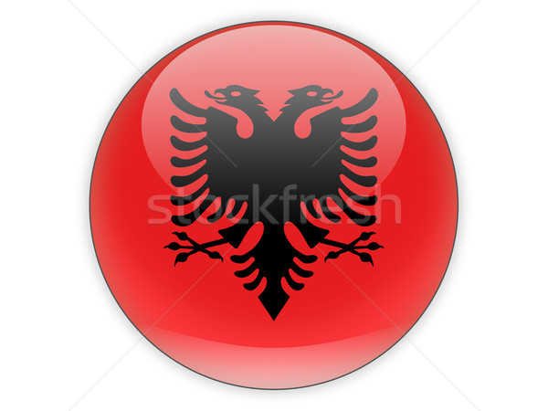 икона флаг Албания изолированный белый путешествия Сток-фото © MikhailMishchenko