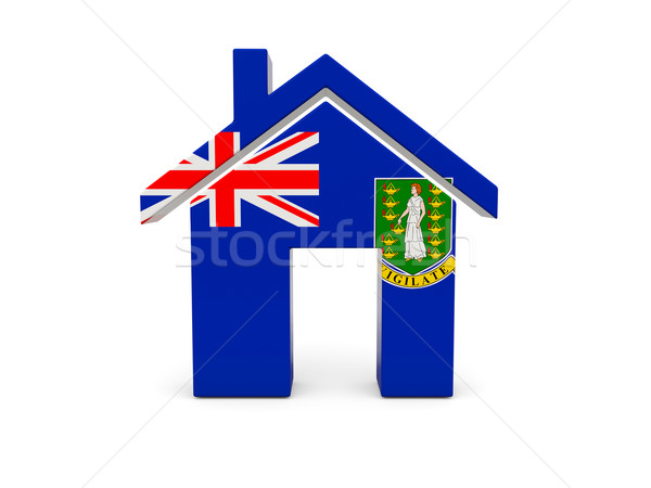 Otthon zászló Virgin-szigetek brit izolált fehér Stock fotó © MikhailMishchenko