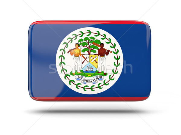 Vierkante icon vlag Belize schaduw teken Stockfoto © MikhailMishchenko