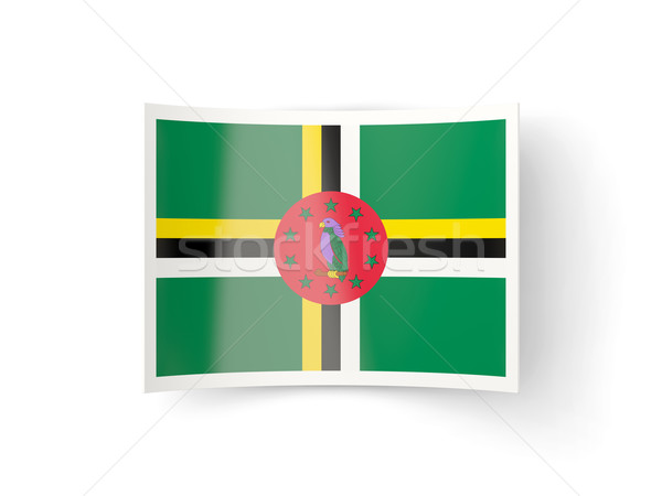 ícone bandeira Dominica isolado branco país Foto stock © MikhailMishchenko