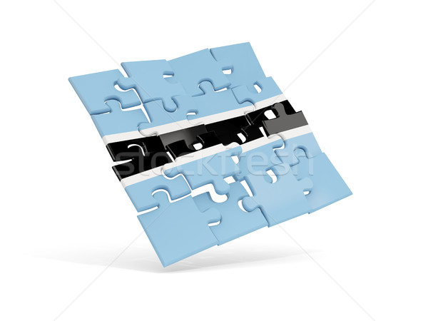 パズル フラグ ボツワナ 孤立した 白 3次元の図 ストックフォト © MikhailMishchenko