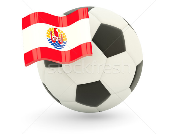 Piłka nożna banderą francuski polinezja odizolowany biały Zdjęcia stock © MikhailMishchenko