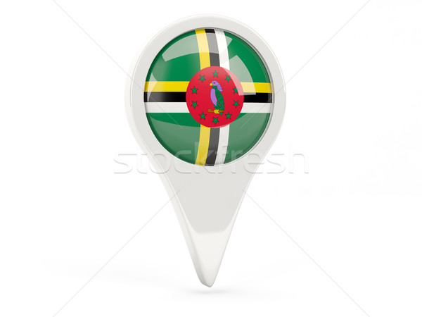 Bandeira ícone Dominica isolado branco mapa Foto stock © MikhailMishchenko