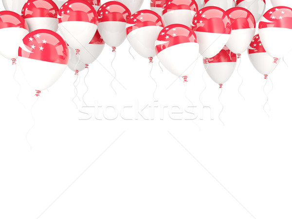 Balloon frame with flag of singapore Stock photo © MikhailMishchenko