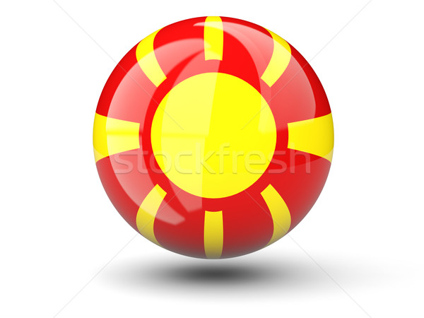 Stockfoto: Icon · vlag · Macedonië · geïsoleerd · witte · reizen