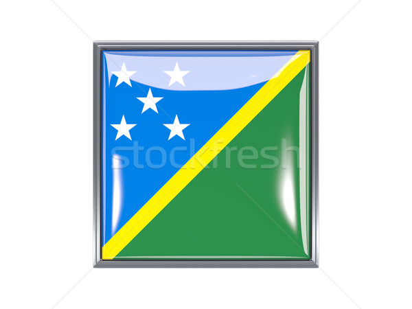 Square icon with flag of solomon islands Stock photo © MikhailMishchenko