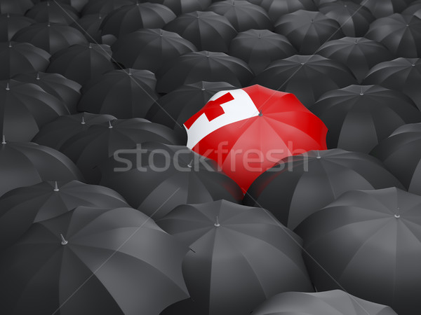 Umbrella with flag of tonga Stock photo © MikhailMishchenko